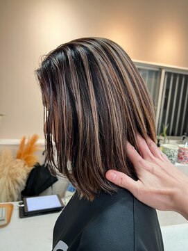 アスラン(ASLAN) 【aslan】コントラストハイライト/ミルクティカラー/沖縄ロブ