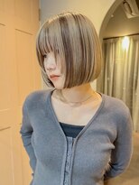 ニモ(NIMO.)&nbsp;切りっぱなしボブ ブロックカラー