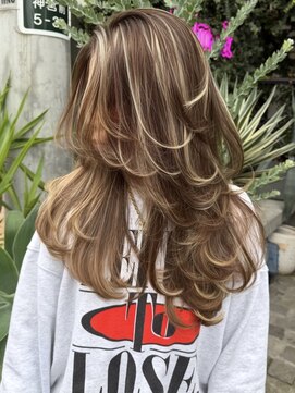 ディモアンド 表参道(Dimo&) ハイライト/黒髪カタログ/クラゲヘアー/オリーブグレー