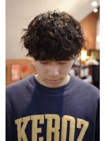 エディ(Edy)&nbsp;メンズ波巻きスパイラルパーママッシュ外国人風眉毛カット岡山