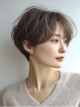 ハーツ(Heart's) 白髪ぼかし脱白髪染め似合わせショートボブ40代50代60代♪
