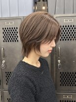 ギークス(GEEKS) 【GEEKS渋谷】中性ウルフ/オリーブグレージュ/韓国風スタイル