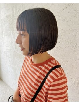 ファヴォリ(favori) 【favori 自由が丘】前下がりボブ ミニボブ パープルカラー