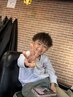 キッズカット+パーマ ¥9900