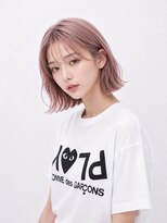 キャロル(CAROL) 韓国風外ハネボブ×ピンクベージュ