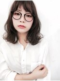 オーシャン グレージュ ミディアムボブ