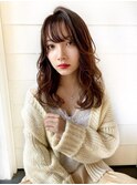 *セミウェットウェーブで愛され小顔見せ/透け前髪