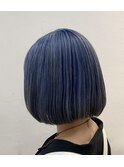 ハッシュカットグレージュデザインカラーツートンカラーボブ