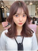 20代30代40代◎韓国ヘアー顔周りレイヤー青髪似合わせカットロブ