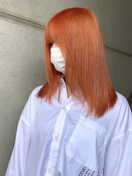 ソル オモテサンドウ 表参道 青山(SOL . OMOTESANDO) ダブルカラーオレンジベージュカラーケアブリーチレイヤーカット