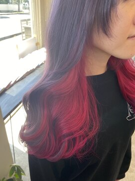 ボアップ 新居浜店(boappu) #インナーカラー #ピンク #パープル #ラベンダー #ケアブリーチ