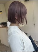ピンクパープルカラー×ボブ