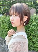 大人ガーリー×前髪ありショートブリーチなしチョコレート[立川]
