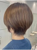 30代40代大人女性/前髪ありショートボブ/ショートヘア/髪質改善