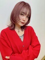 トルネード(TORNADO) 外ハネウルフ フェイスレイヤー ピンクバイオレットt1130