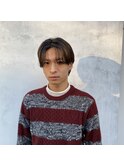 毛流れパーマ×センターパート