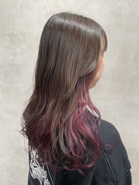 ルノン(LUNON) インナーカラー/ロング/デザインカラー/ピンク