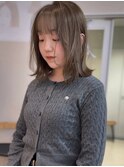 ミディアムレイヤー グレージュ ロブ
