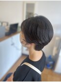 小顔ショート×艶カラー