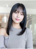 韓国レイヤー顔周りカット透明感カラー髪質改善艶髪シースルー