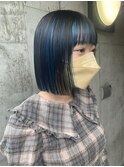 ハイライト　インナーカラー　イヤリングカラー