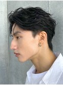 横浜西口センターパートフェザーパーマツイスパメンズパーマ