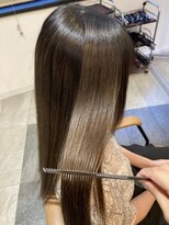 エイクス ヘア デザイン×美髪クリニック 千葉(AQs hair design)&nbsp;くびれヘア/アプリコットオレンジ/夏/髪質改善[千葉駅]