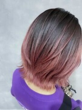 ヘアーラニッシュ 船橋店(hair Lanish) カシスピンク/バレイヤージュカラー/20代30代40代