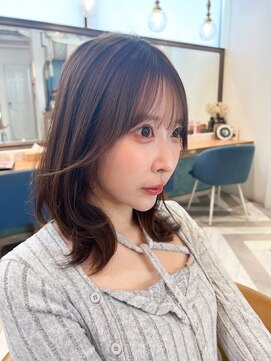 ロンドアベニール 北千住(Lond avenir) オリーブグレー/レイヤーカット/黒髪/マロンベージュ/北千住