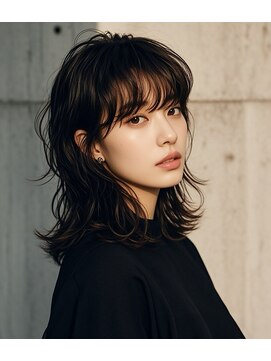 エイチ ウルフカット 大阪梅田(811) グレージュショート裾カラーベリーショートラベンダーグレージュ