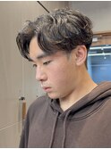調布メンズパーマニュアンスパーマフェザーパーマセンターパート