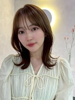 ハニーシブヤ(HONEY shibuya)&nbsp;くびれミディアムレイヤーカット/ココアブラウン/韓国2