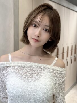 ロンド ロワール 門前仲町(Lond Loire) 似合わせカット大人ガーリー、着物ダークアッシュ門前仲町