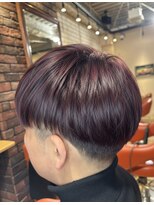 ヘアメイク フレンシア(hair make flencia)&nbsp;都会的な艶！ボルドーカラーのマッシュ【073スタイル】