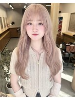 サンドレオ 新宿店(sand Leo)&nbsp;ミディアムレイヤーカット/髪質改善/韓国/前髪/新宿/ブリーチ