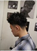 ツイストパーマ　テーパーフェード