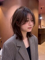 サボ 栄店(sabo) 顔まわりレイヤー × くびれミディ × ナチュラルブラウン