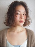 【LOAVE】 外国人風ベージュカラー / ふわふわボブ