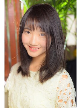 ヘアリゾート ディアリウム(Hair Resort DEARIUM) シースルーバングの柔らかアッシュグレー*町田　美容室*