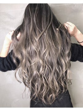 メリー(merry craftsman's factory) バレイヤージュハイライトアッシュグレー、グレージュ