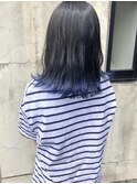 裾カラー×BLUE