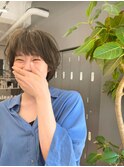 #ショートヘア #ハイライト #カーキグレージュ