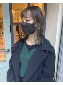 インナーカラー×ミディアムヘア