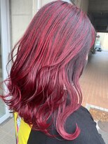 グラム 岡崎南店(gram)&nbsp;派手髪＿バレイヤージュ＿赤＿レッド＿シャンクス＿８２