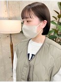ミニボブ×ブラウンベージュ