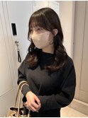 韓国風ヘア/ワンホンヘア/ベージュカラー/顔周りカット