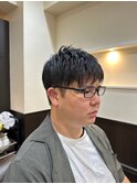 ツーブロックミディアムショート