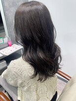 フォンド 津田沼(fond.)&nbsp;黒髪/グレーベージュ/レイヤーロング/前髪パーマ/津田沼