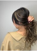 ナチュラルハイライト立体感アッシュベージュ