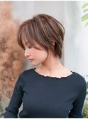 【GEEKS渋谷】秋冬カラー/ヌーディーカラー/顔周りレイヤー/小顔